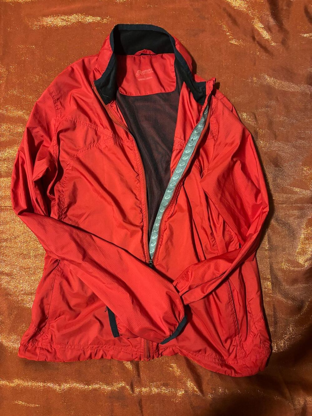 Asics Jacket Mens L Red Running Windbreaker ING New York City Marathon 2008